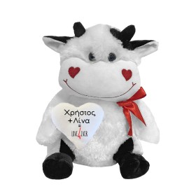 Λούτρινη αγελαδίτσα 35cm με εκτύπωση