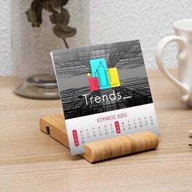 Ημερολόγιο Επιτραπέζιο με Ξύλινη Βάση