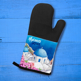 Γάντι κουζίνας δίχρωμο με εκτύπωση