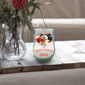 Κερί σε γυάλινο ποτήρι με εκτύπωση #2