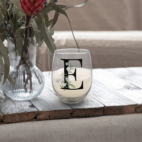 Κερί σε γυάλινο ποτήρι με εκτύπωση